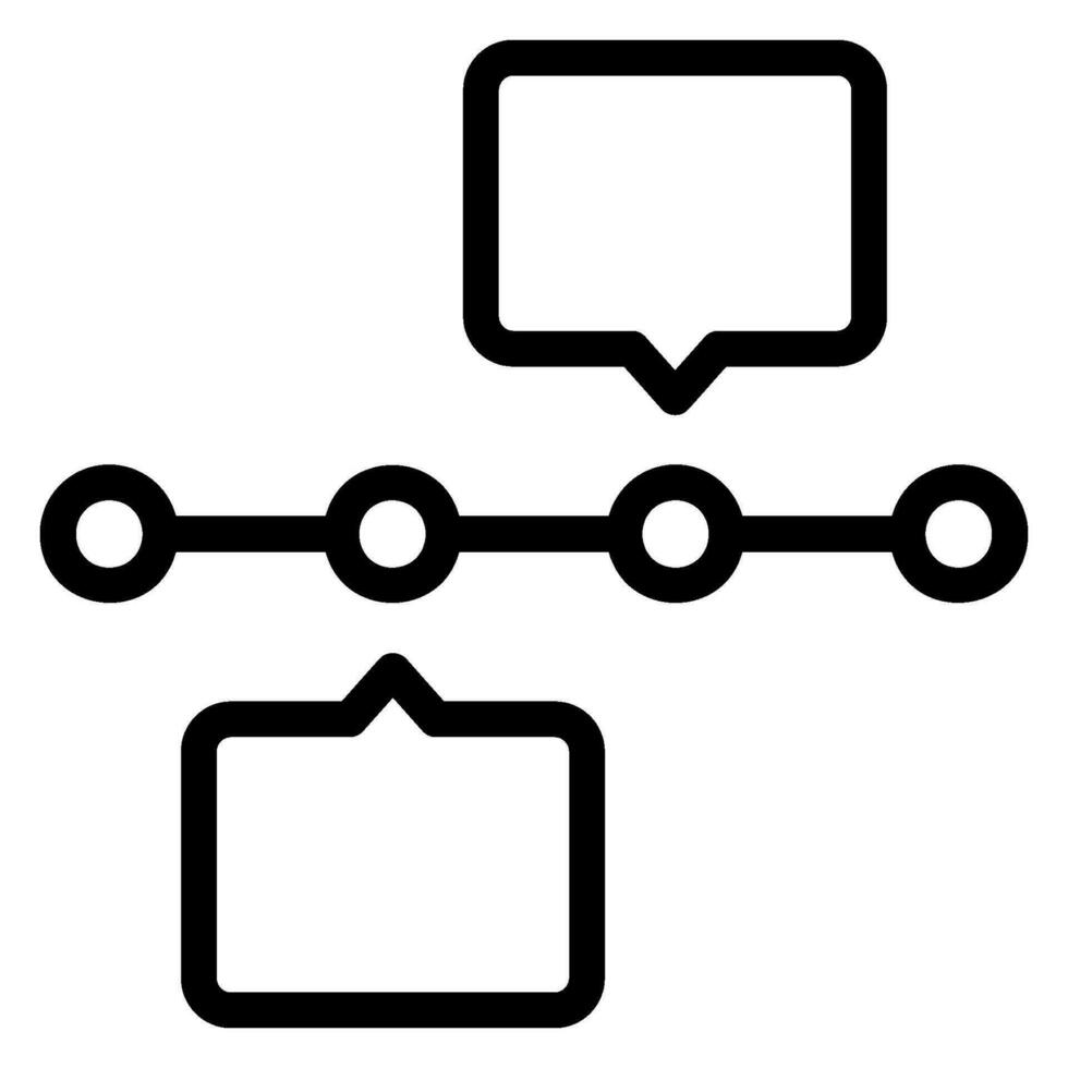 timeline line icon vector