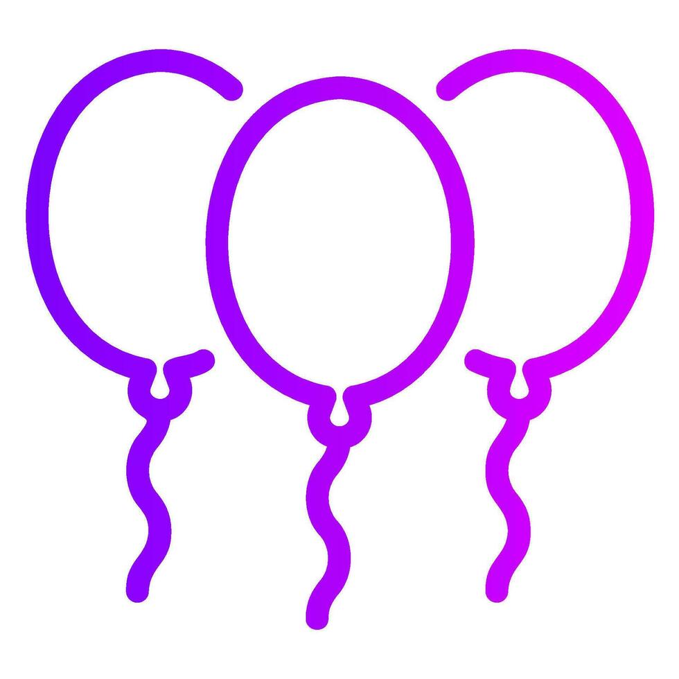 balloons gradient icon vector