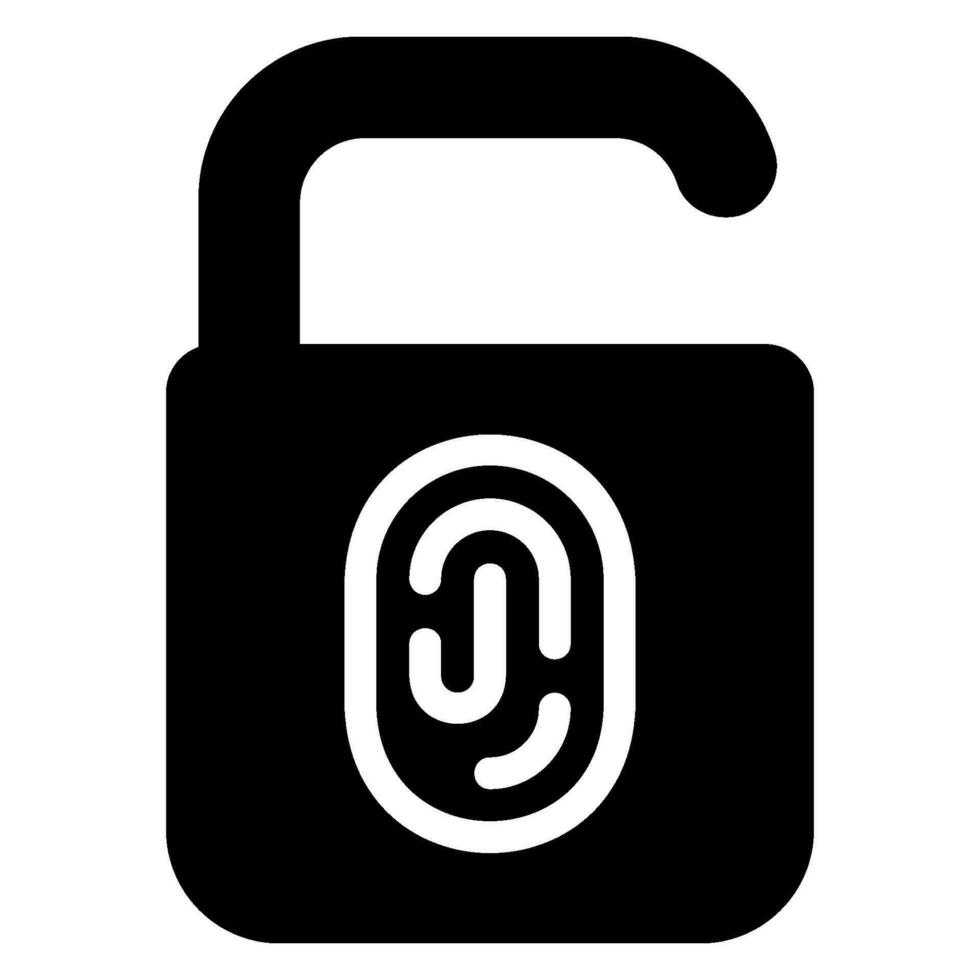 smart lock glyph icon vector