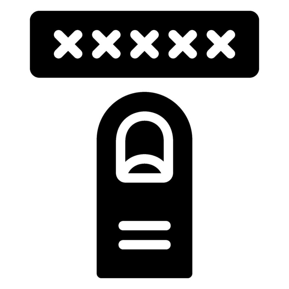 password glyph icon vector