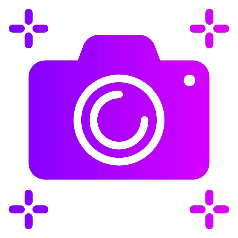 camera gradient icon vector