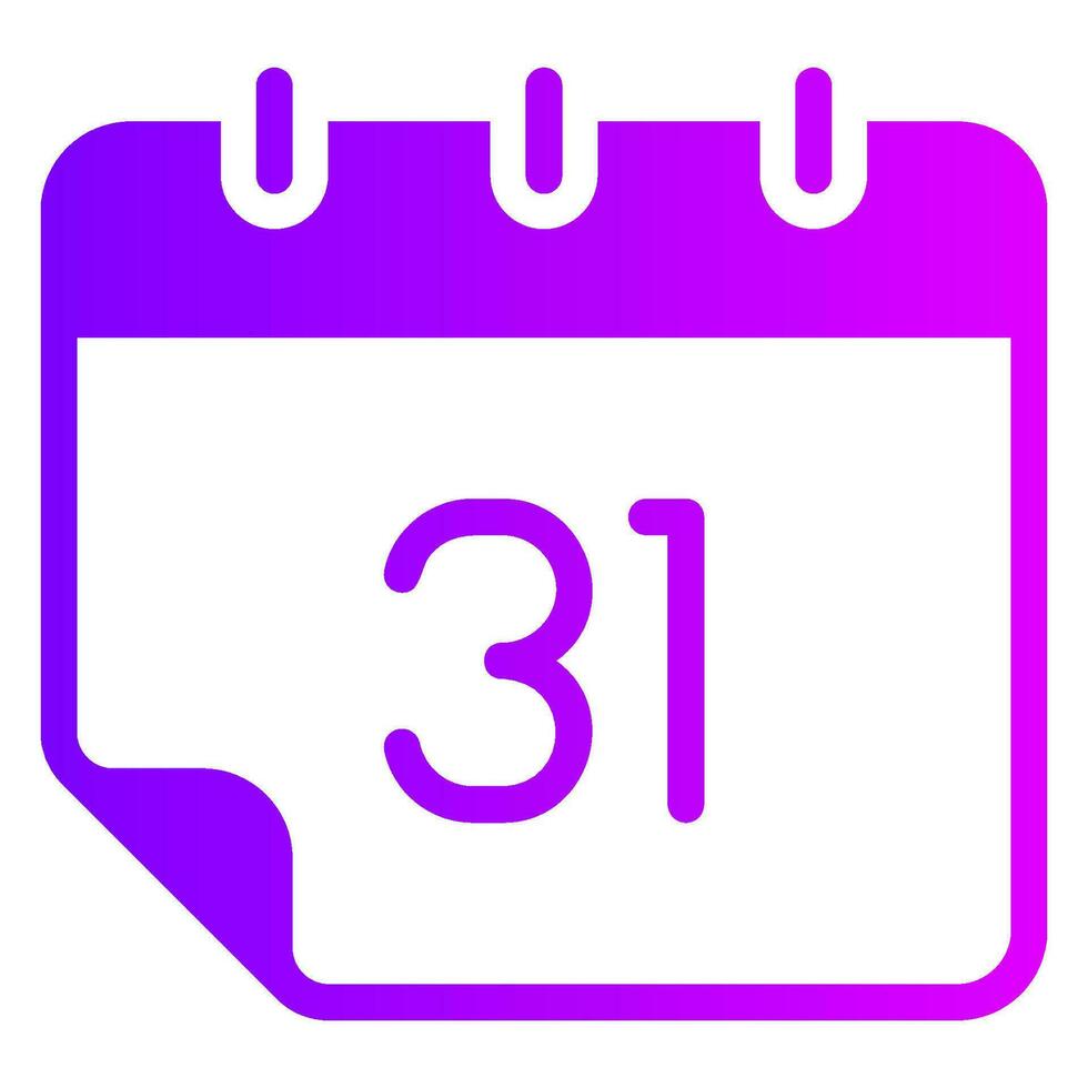 icono de gradiente de calendario vector