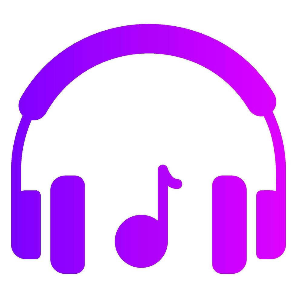 headphones gradient icon vector