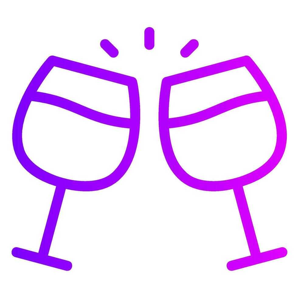 cheers gradient icon vector