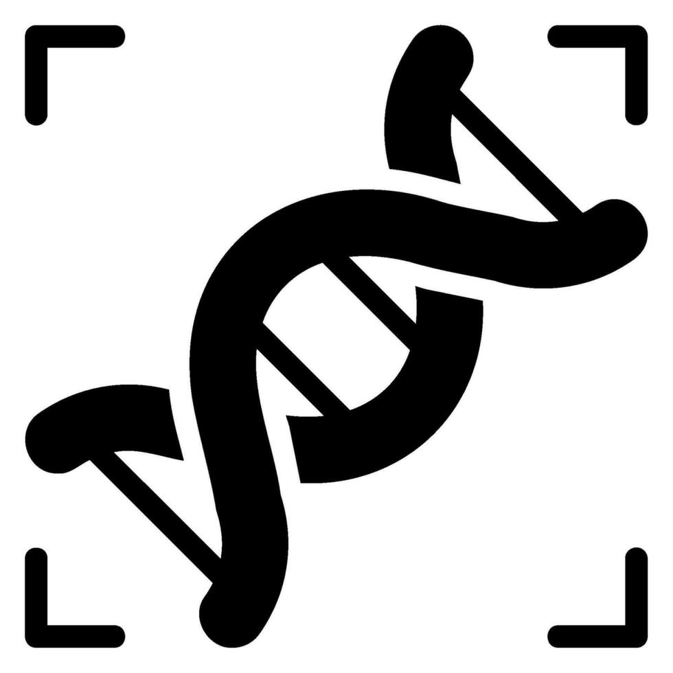 dna glyph icon vector