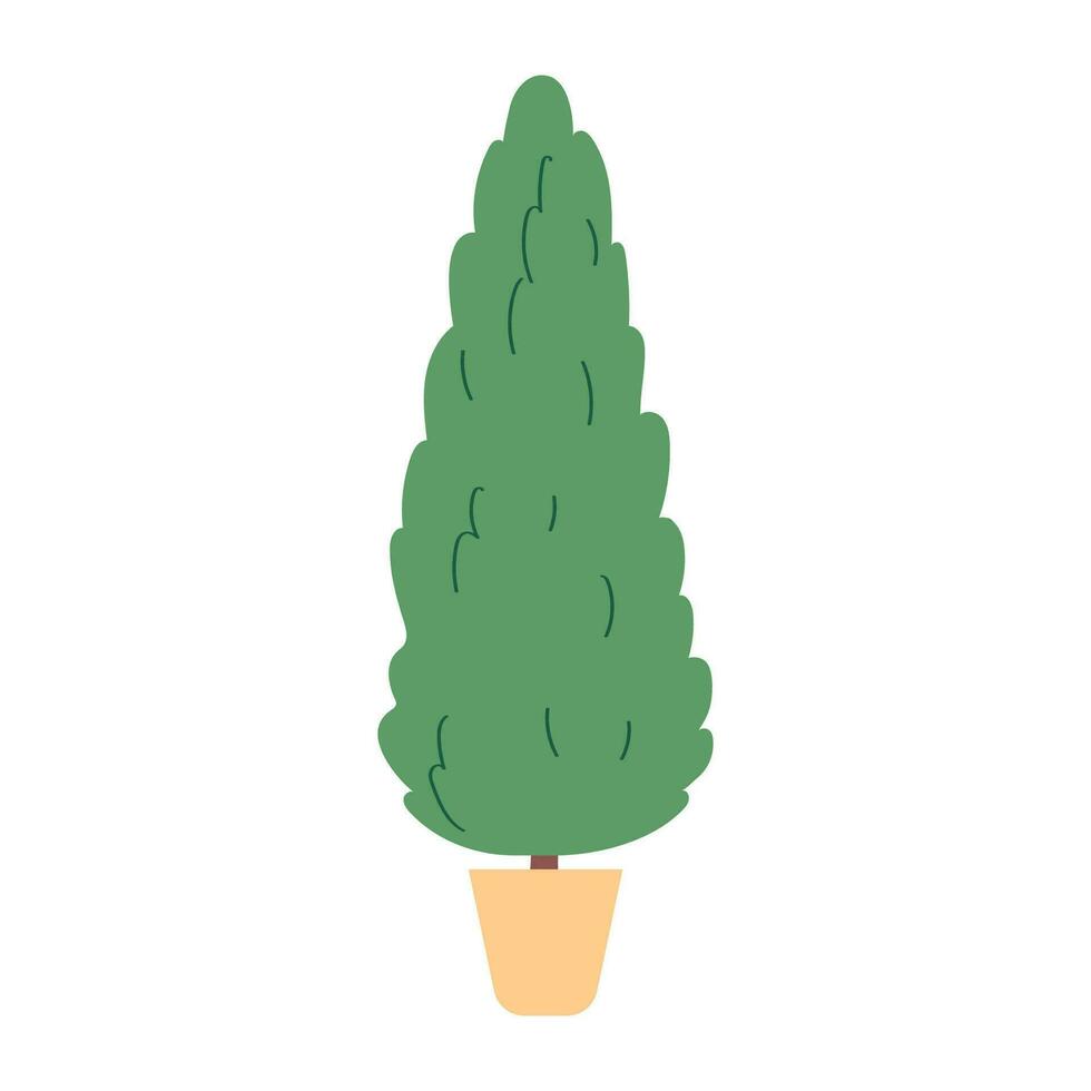 vector verde árbol en blanco antecedentes