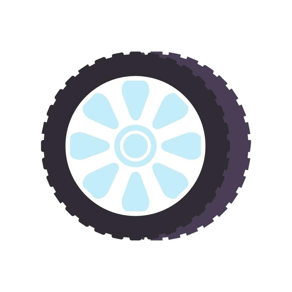 Vector element of the car service. wheel isolated on white background