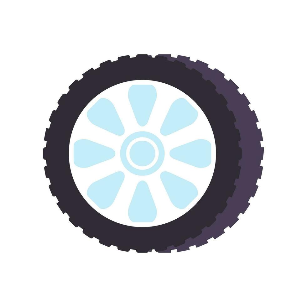 Vector element of the car service. wheel isolated on white background