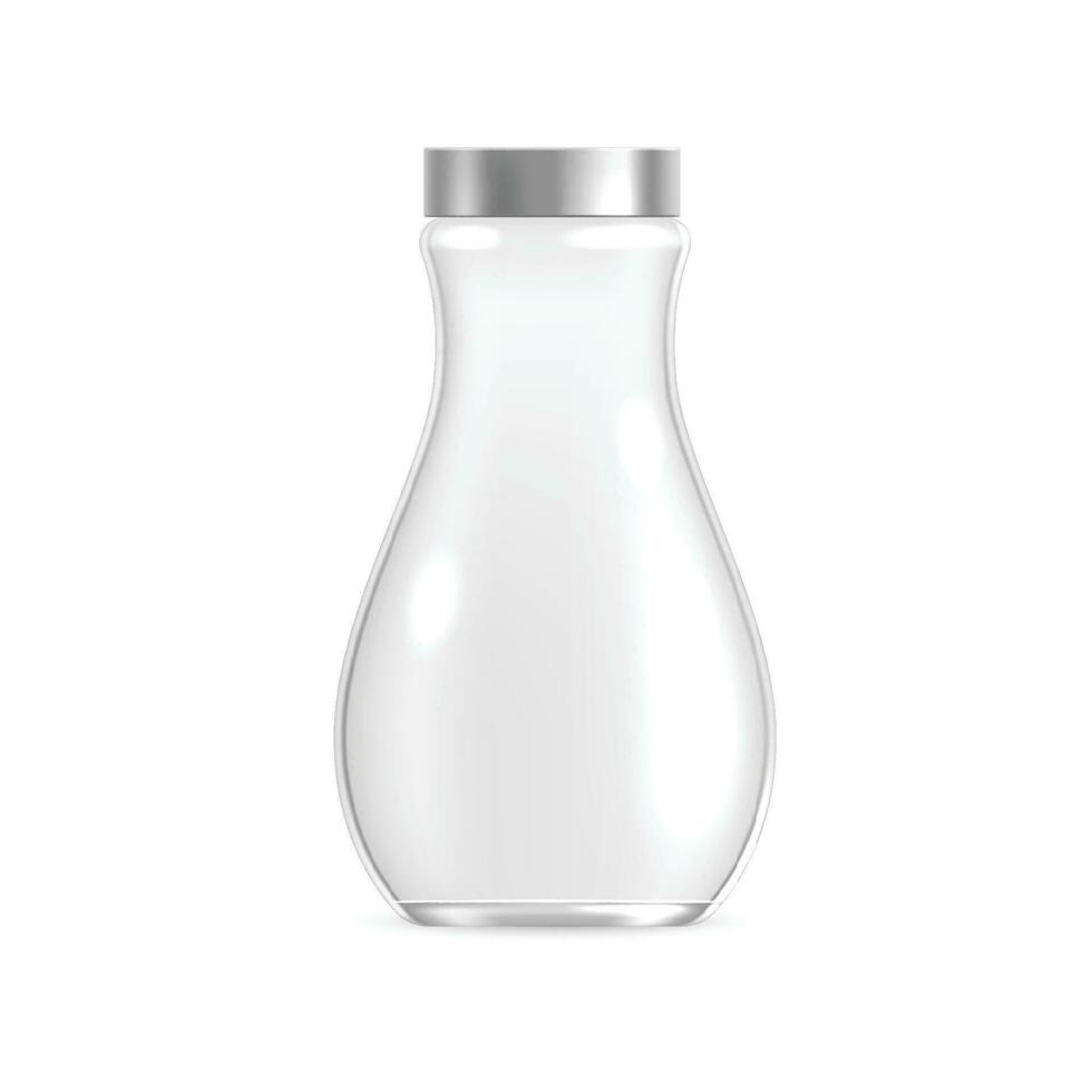 Vector glass jar isolated on white background