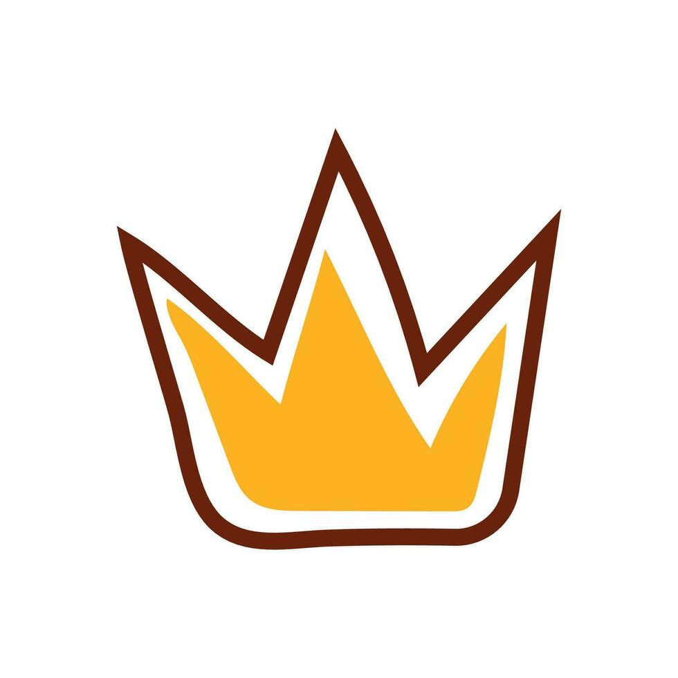 Vector golden crown vector isolated icon. emoji illustration. crown vector emoticon