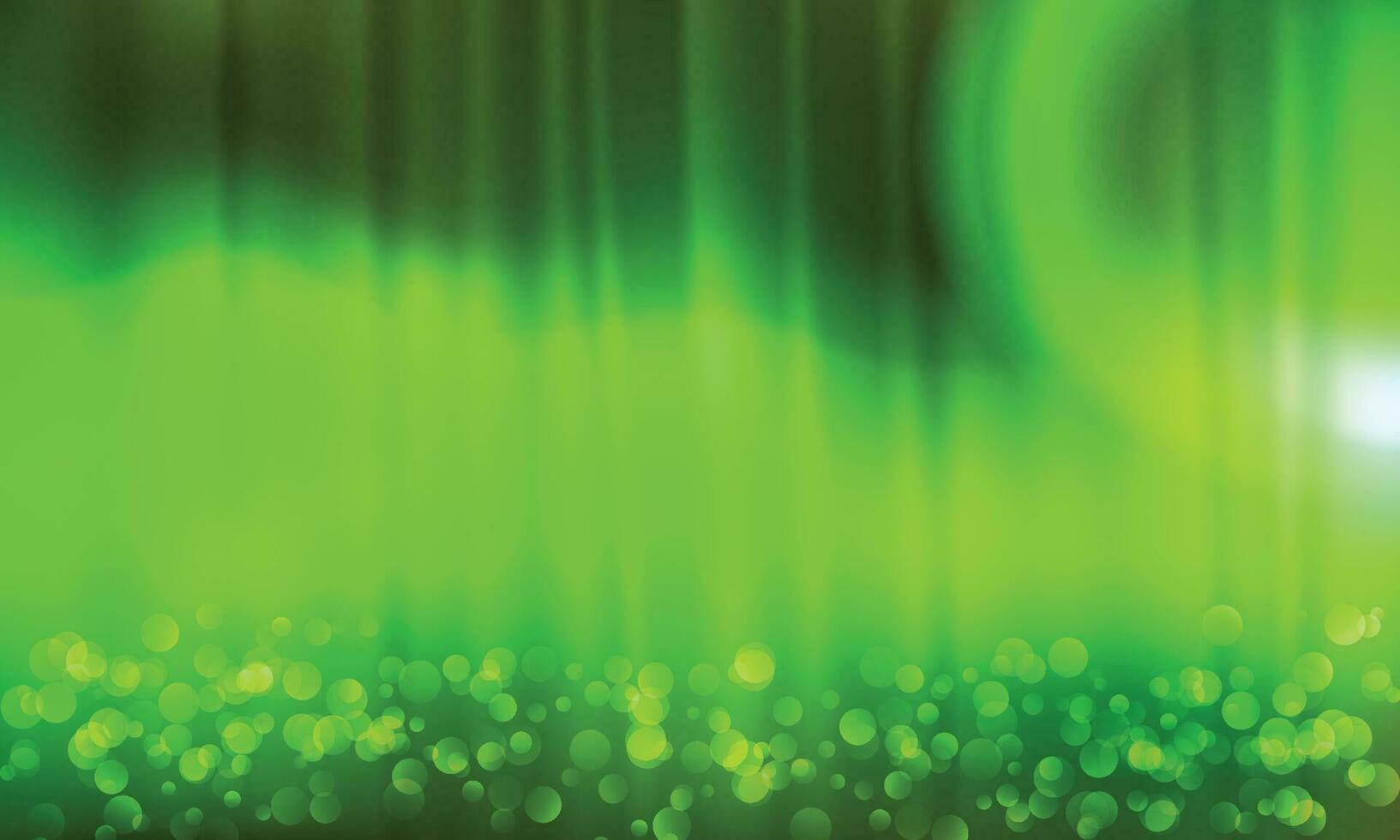 Vector green curtain with bokeh lights background