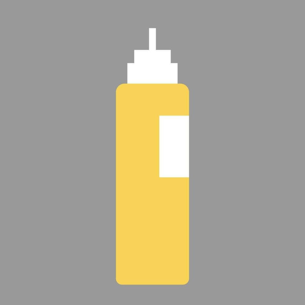 vector beige water bottle flat design, zero waste container vector illustration