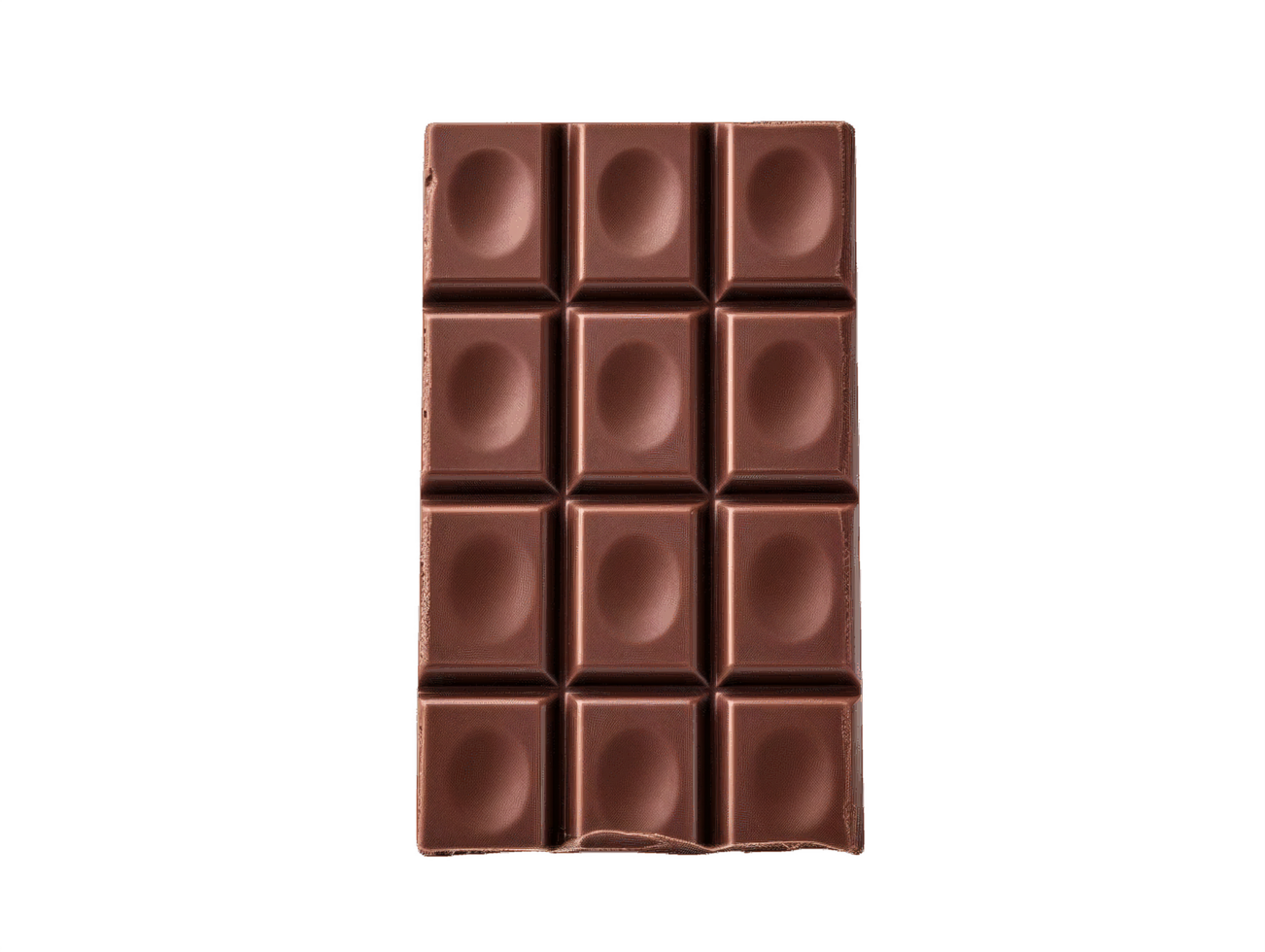 AI generated Milk Chocolate Bar with Elegant Pattern on transparent Background png