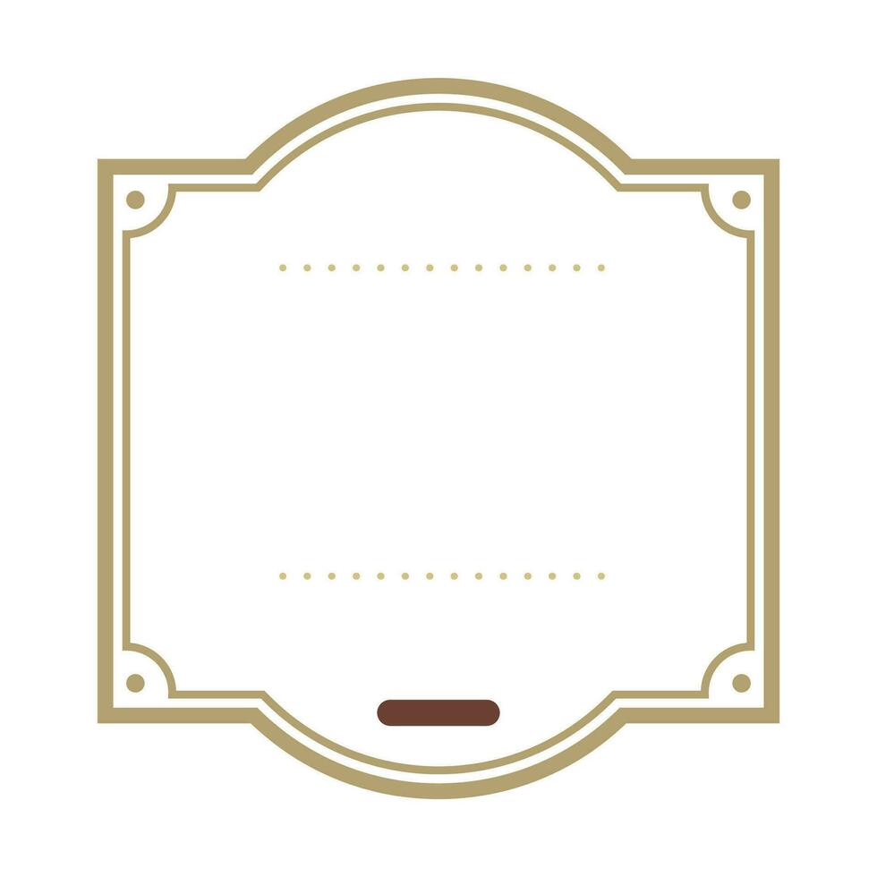 Vector vintage frames on white background