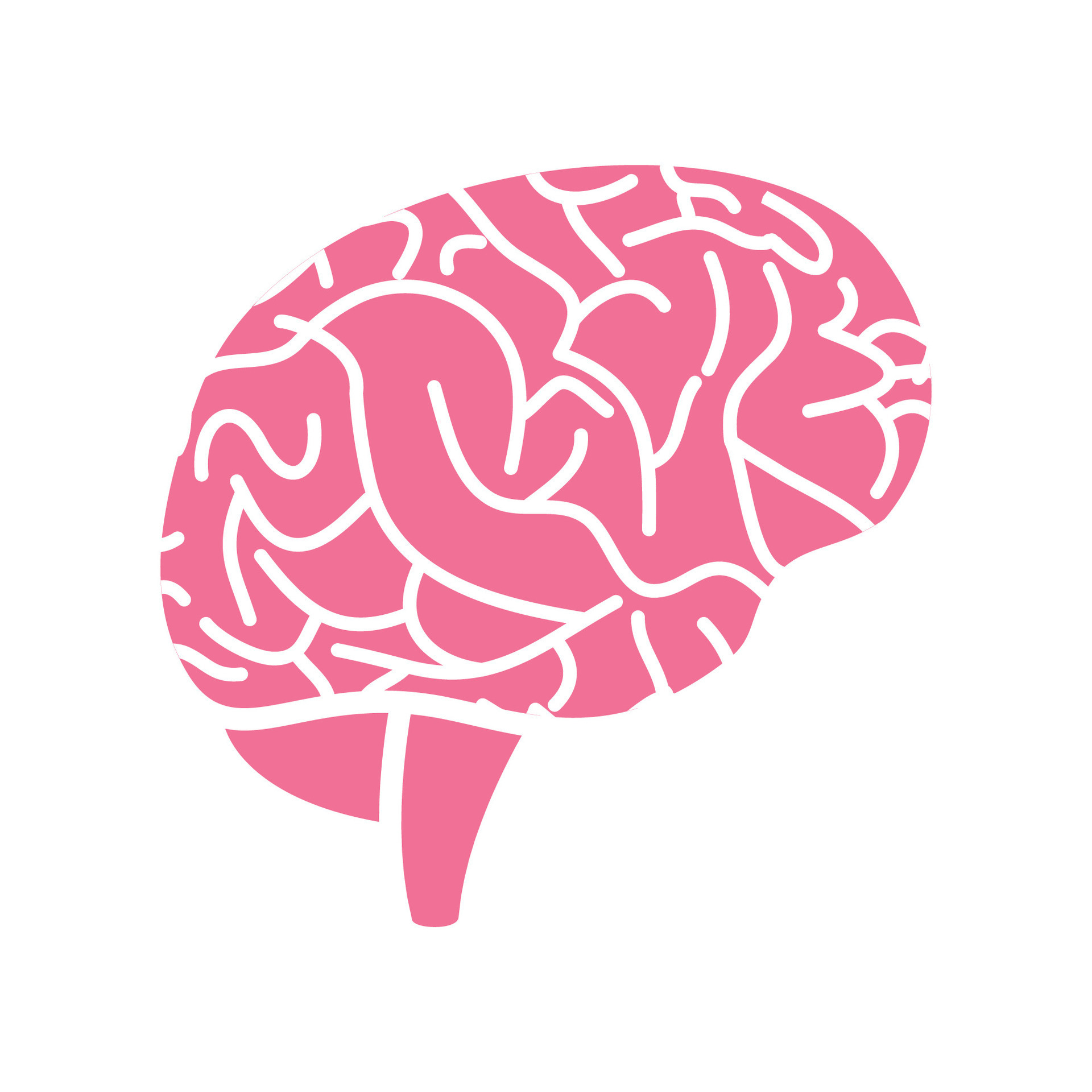 Vector human brain organ.vector hand drawn doodle line style cartoon ...