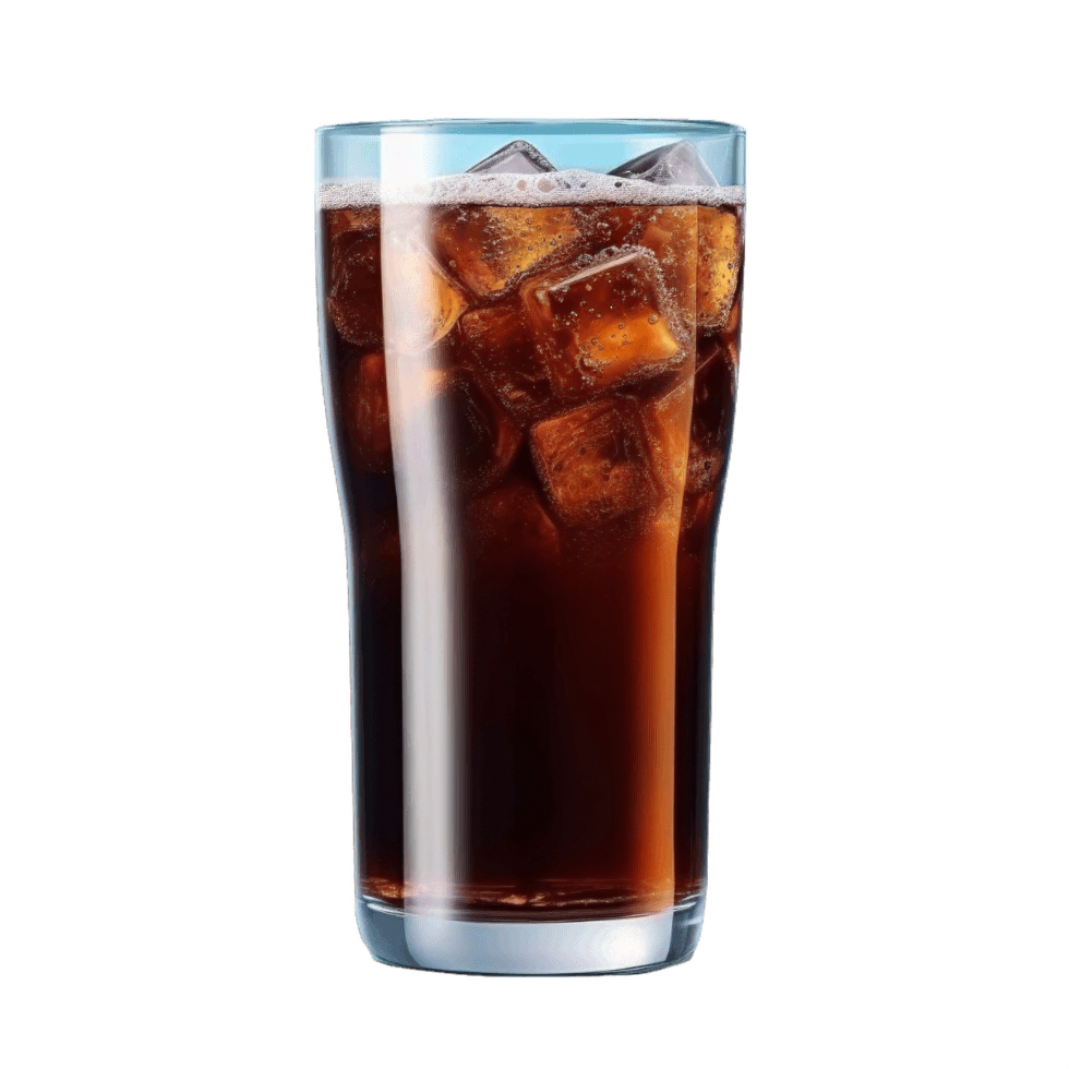 AI generated Photorealistic Glass of Cola with Ice png