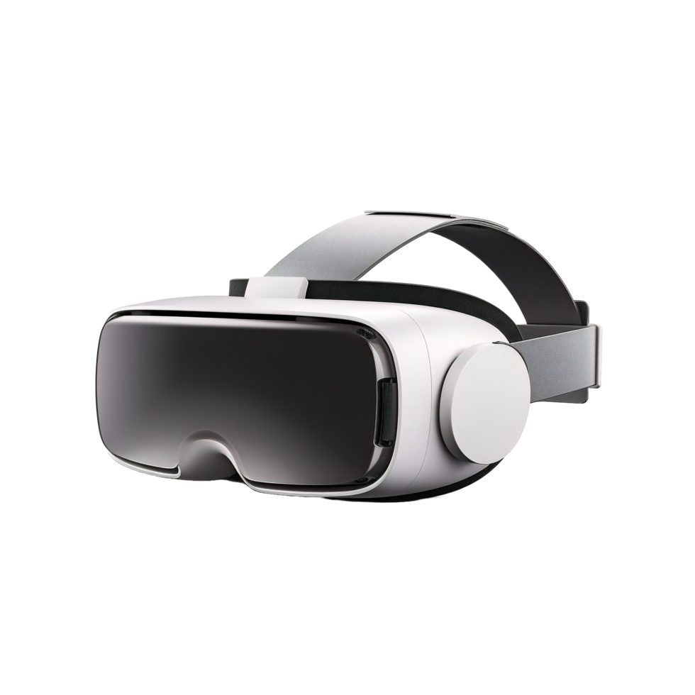 AI generated Modern White VR Headset png