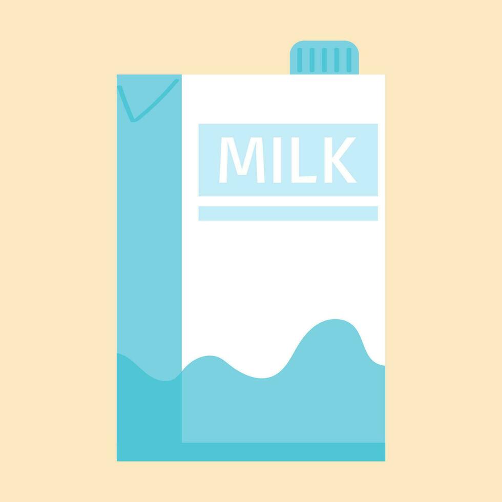Vector box of milk isolated on white background