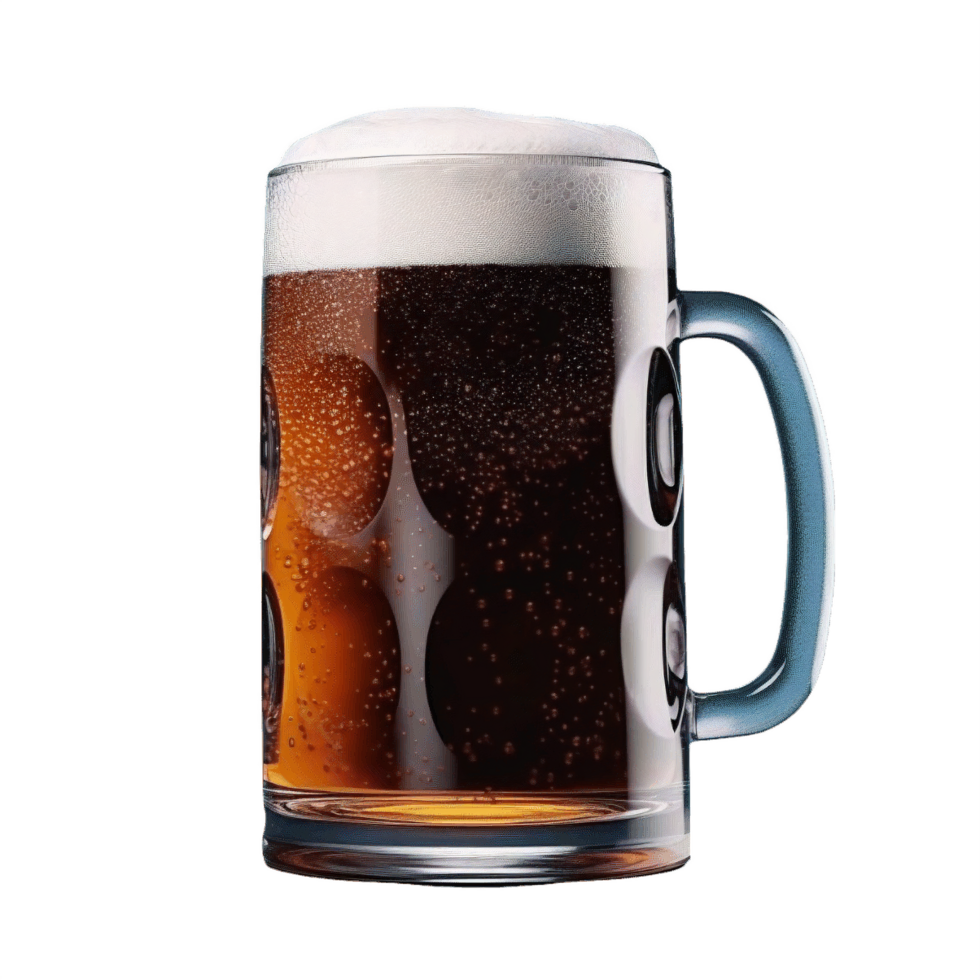 AI generated Photorealistic Beer Mug with Frothy Head png