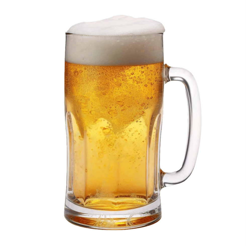 AI generated Photorealistic Beer Mug with Frothy Head png