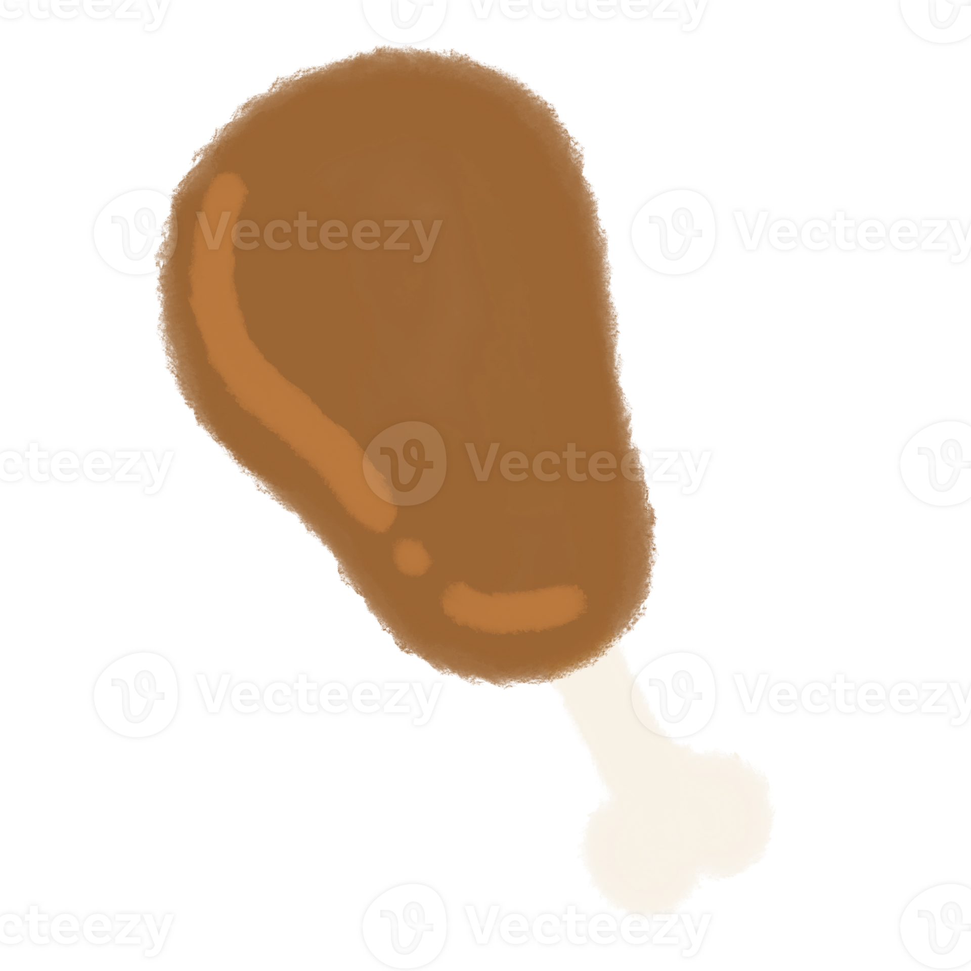 Fried Chicken Thigh Cartoon illustration 35907812 PNG