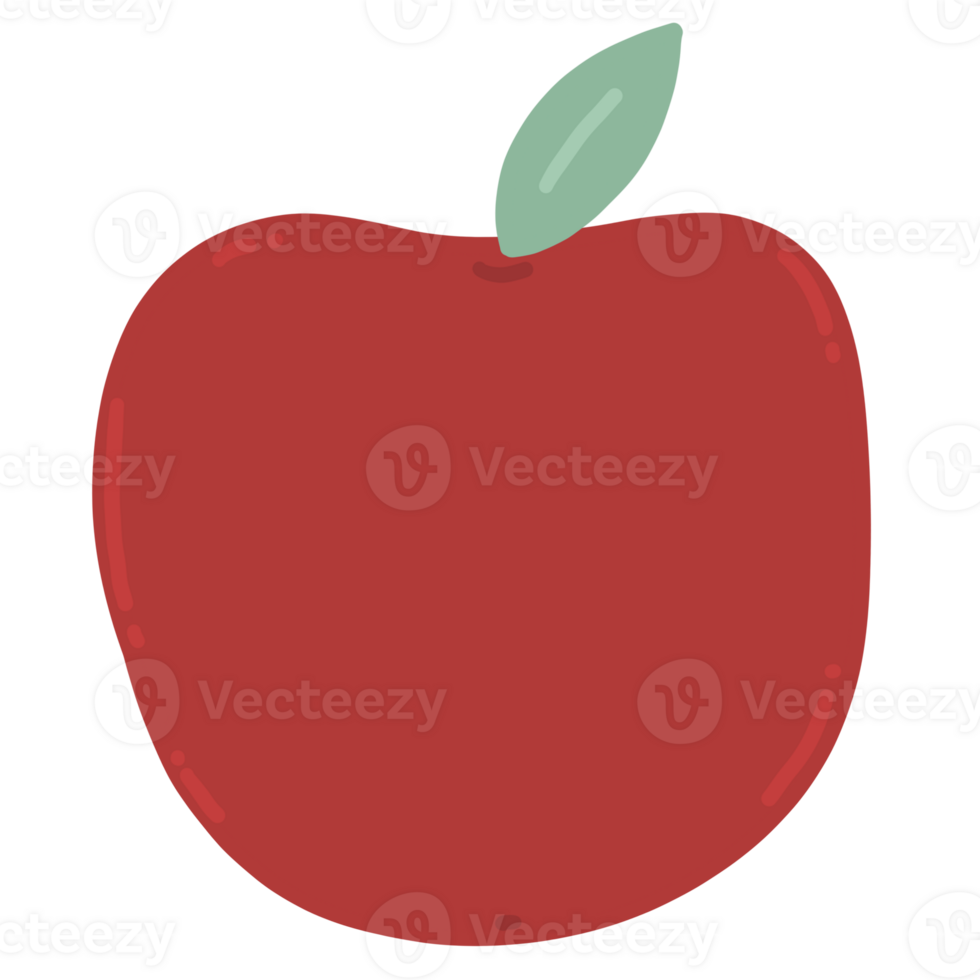 Red Apple Cartoon illustration png