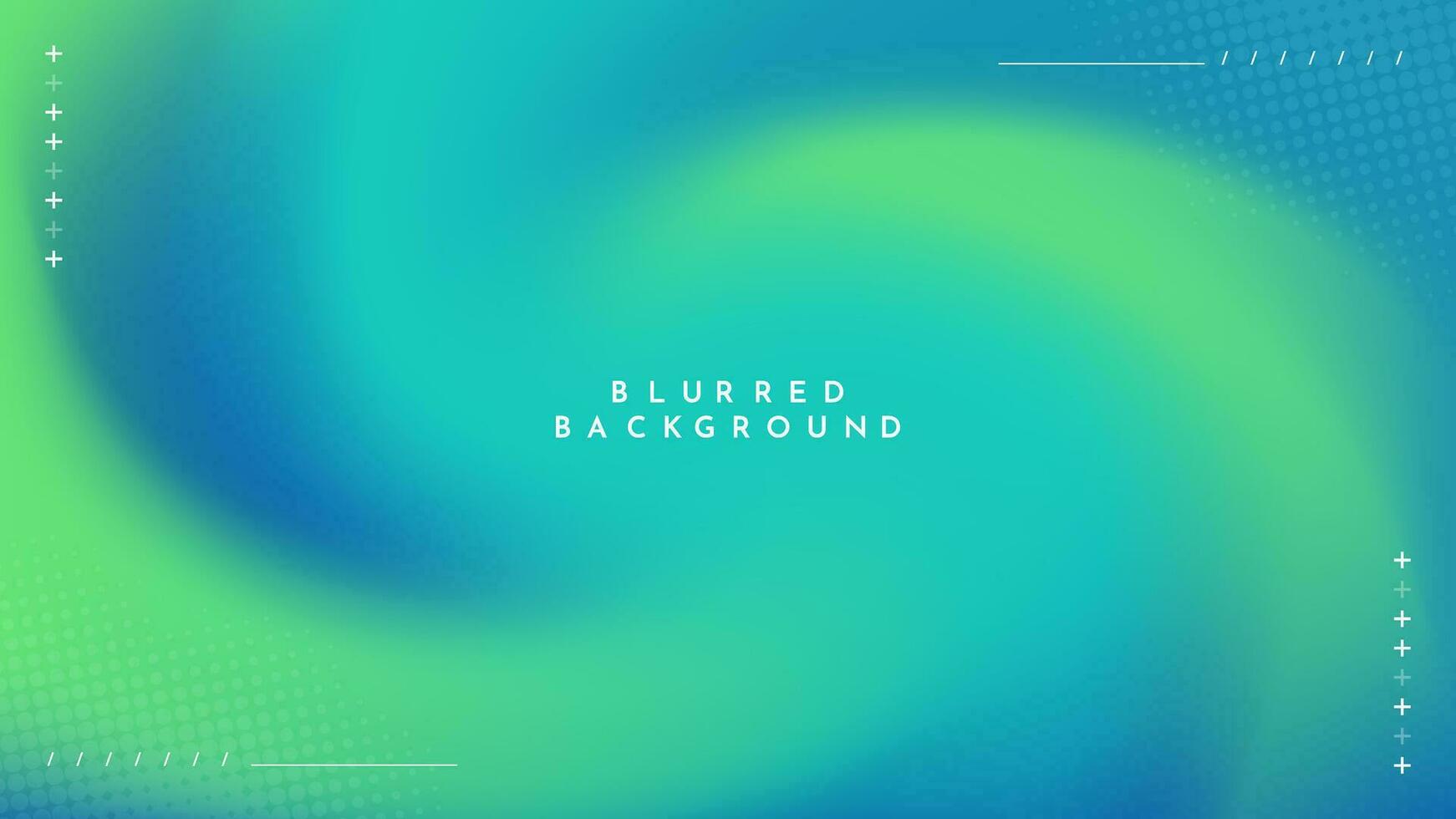 Gradient blurred background in shades of green and blue. Ideal for web banners, social media posts, or any design project that requires a calming backdrop vector