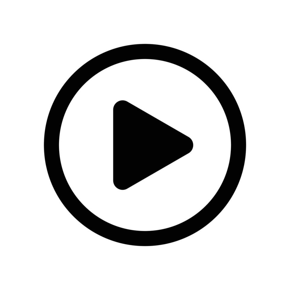 Play button icon video audio player and transparent background. vector