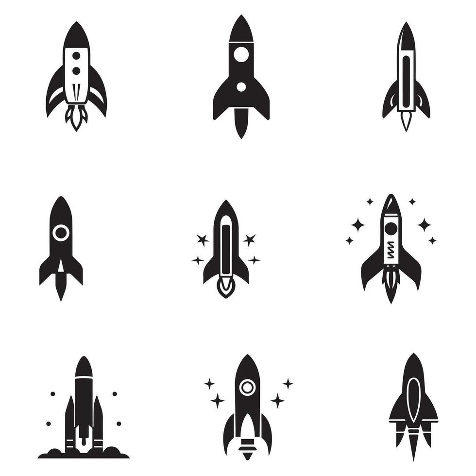 Rocket all set icon vector design symbol of innovation and technology.