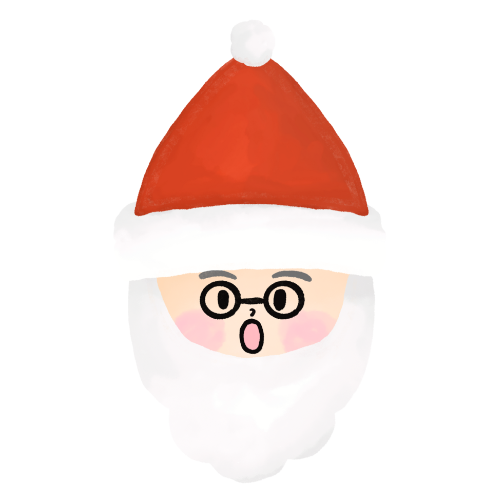 santa claus watercolor icon png