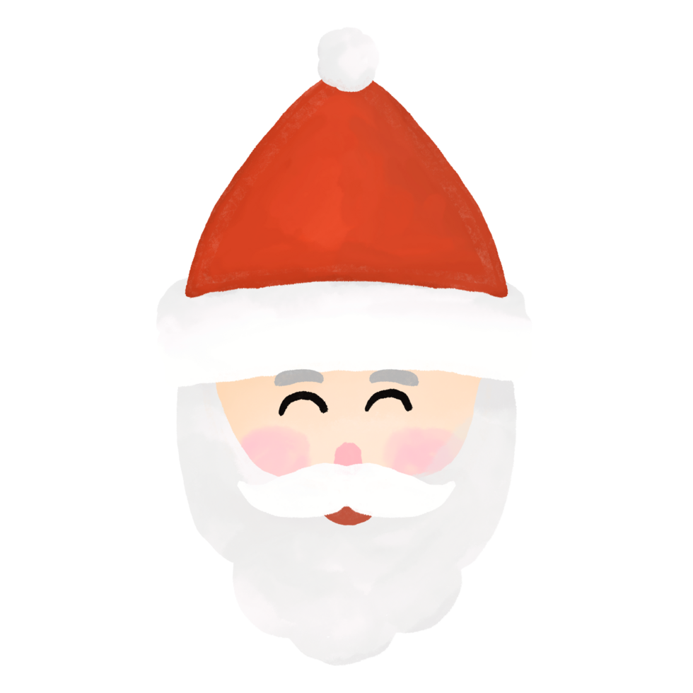 de kerstman claus waterverf icoon png