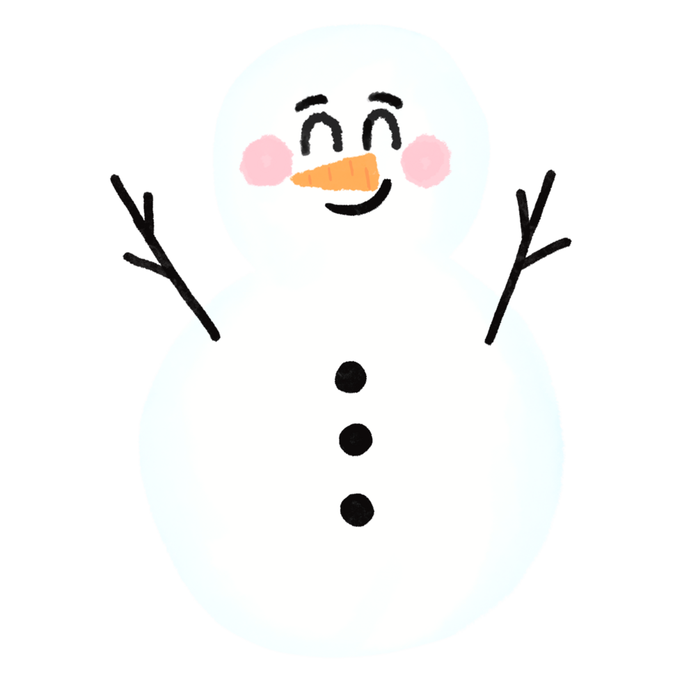 cute Snowman character icon png