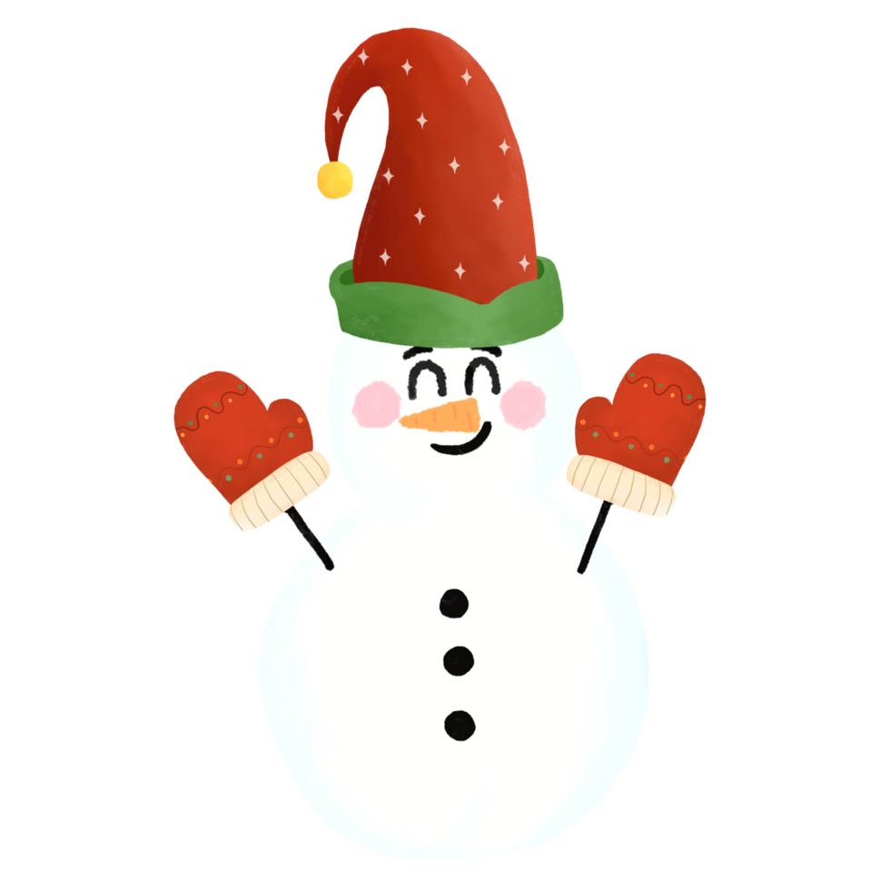 cute Snowman character icon png