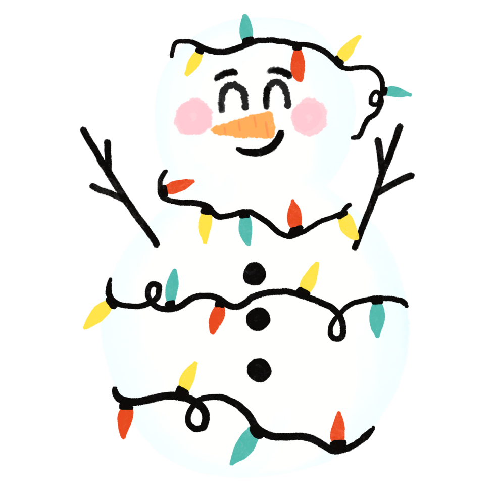 cute Snowman character icon png