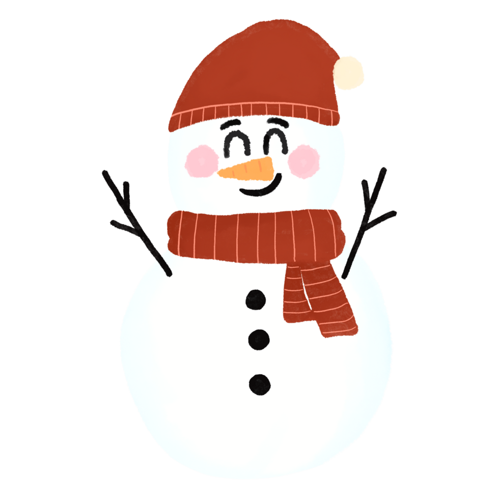 cute Snowman character icon png