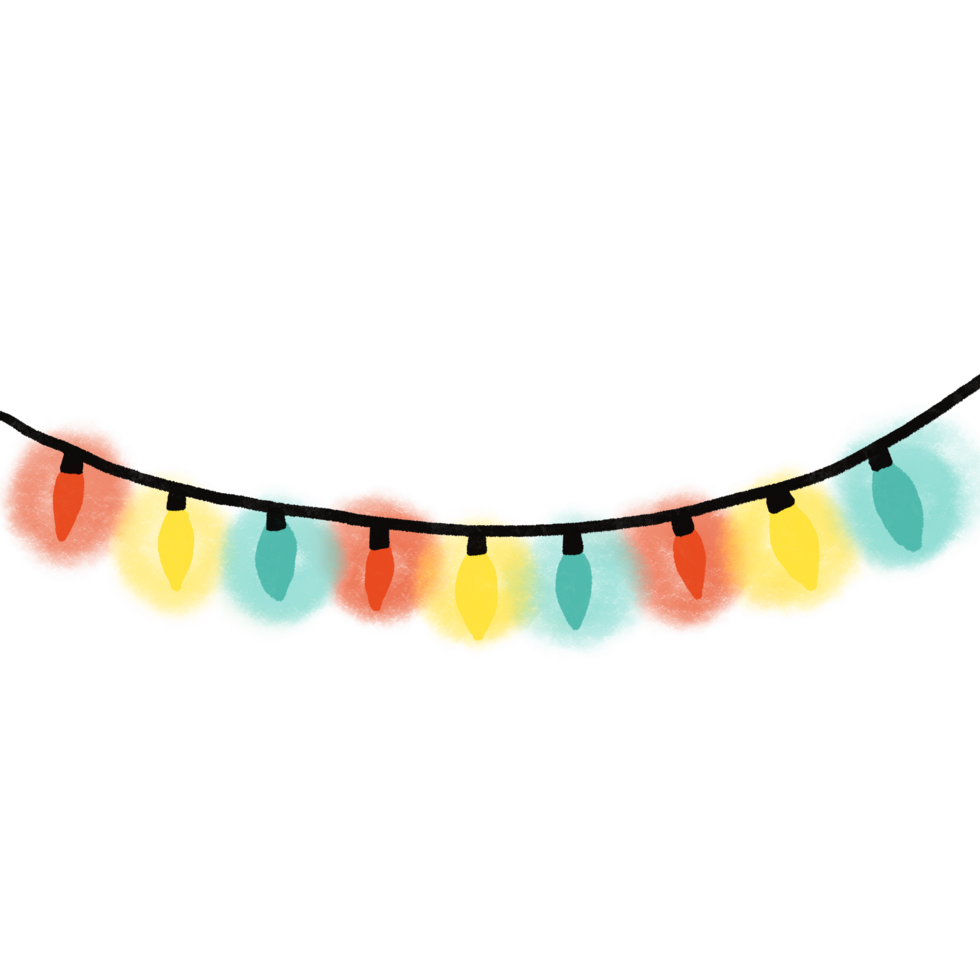 Party colorful light blub png