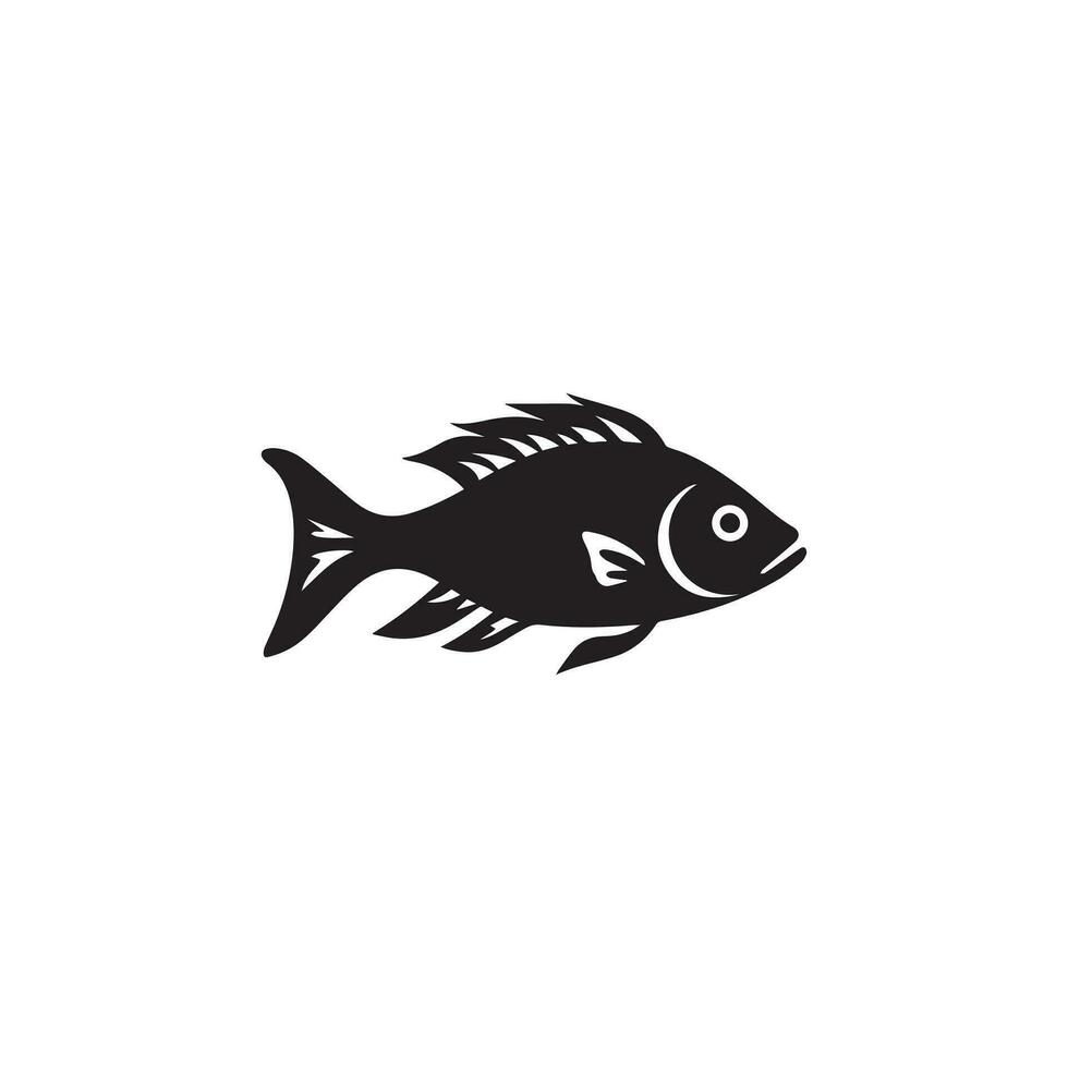 Fish icon isolated on white design background. vector