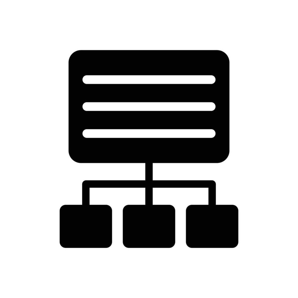 Hierarchy icon solid isolated on white background design. vector