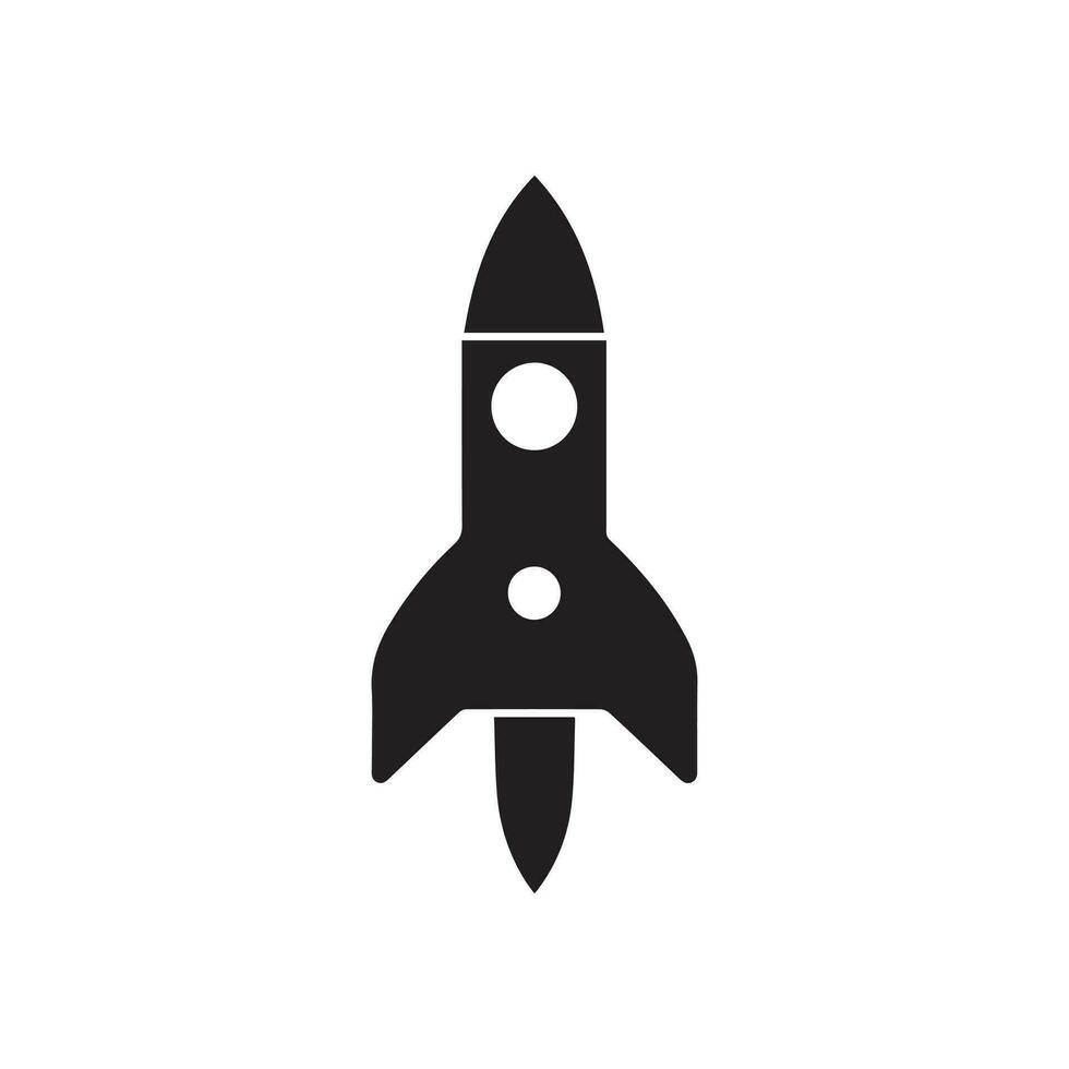 Rocket icon vector design symbol of innovation and technology.
