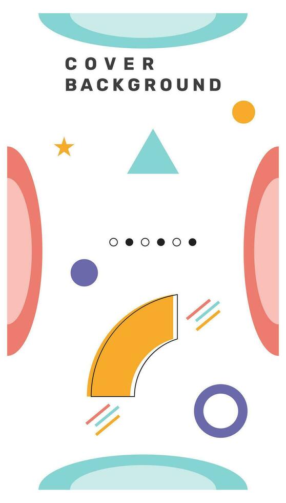 Covers Memphis Geometric Backgrounds Applicable for Banners Design. vector
