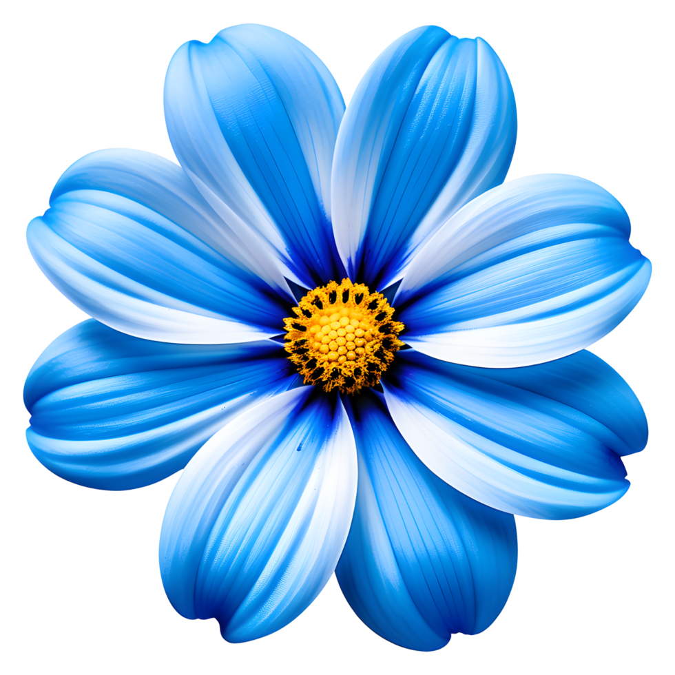AI generated Blue Flower Isolated on Transparent Background png