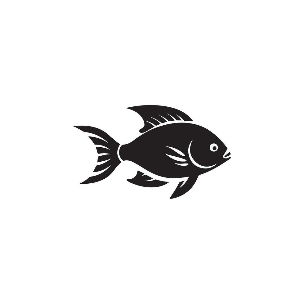 Fish icon isolated on white design background. vector