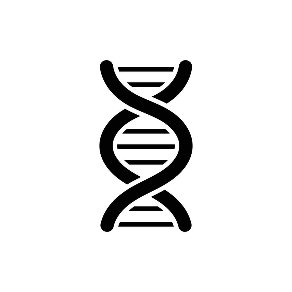 DNA Molecule, chromosome icon on white background design. vector