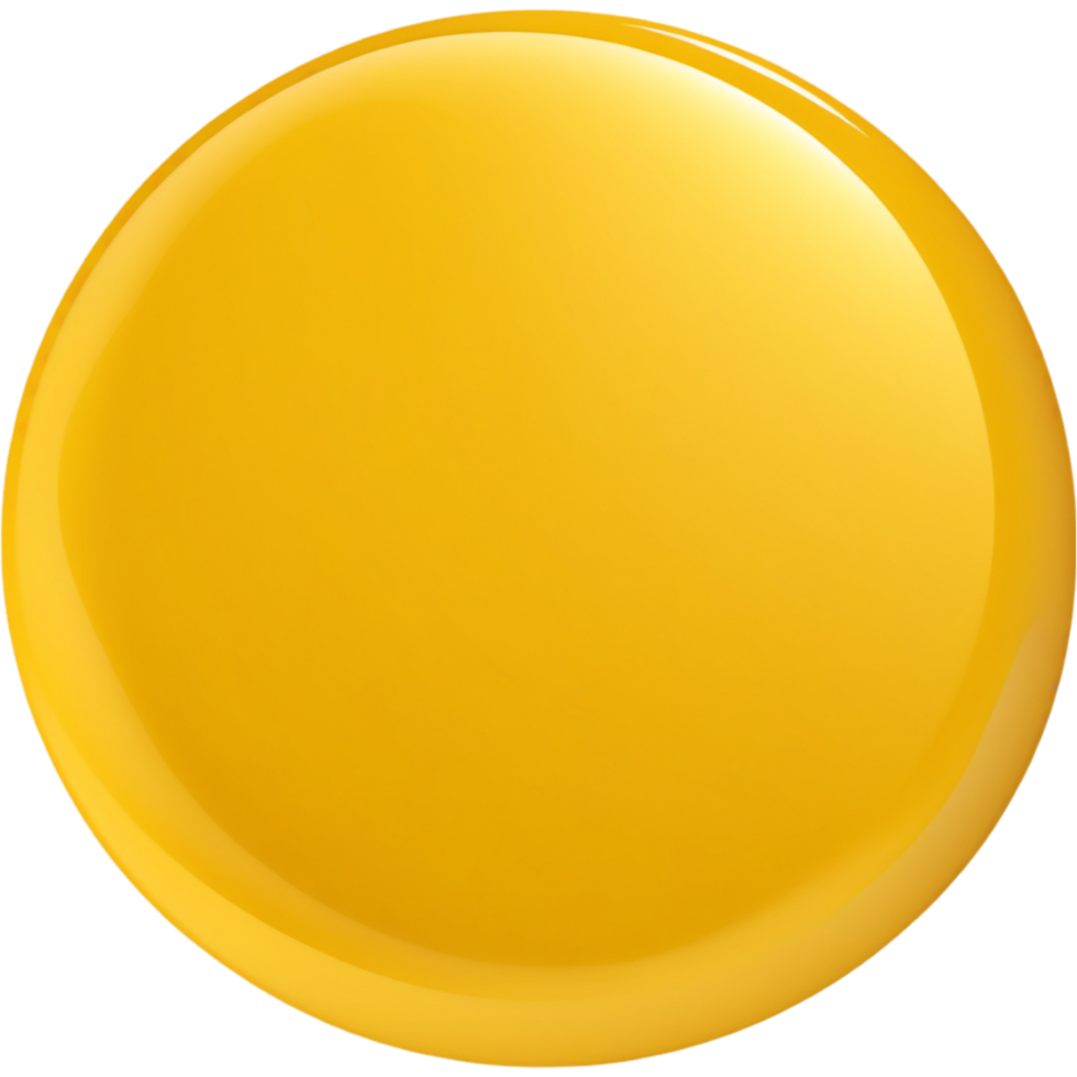 AI generated Glossy circle yellow. AI Generative png