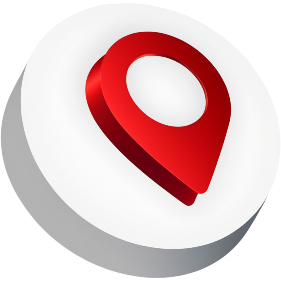 AI generated Icon map location red color logo. AI Generative png
