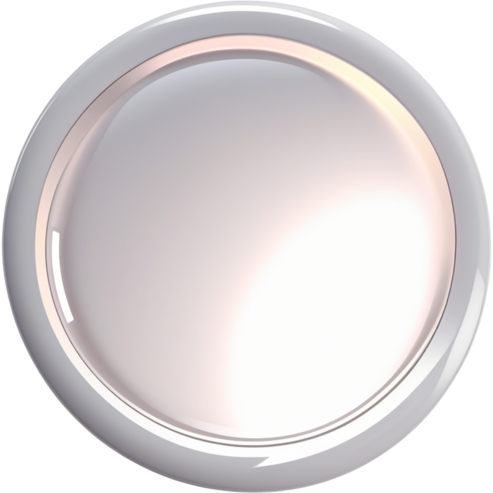 AI generated Glossy round white. AI Generative png