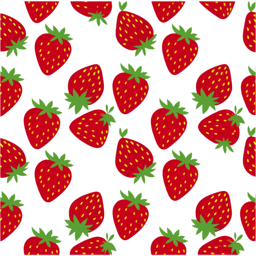 AI generated Strawberry seamless pattern. AI Generative png