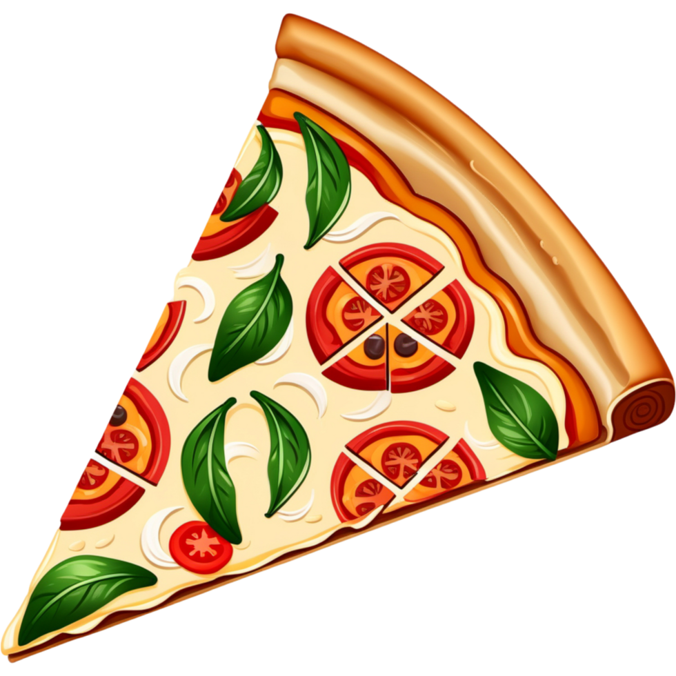 AI generated Pizza triangle slice icon. AI Generative png