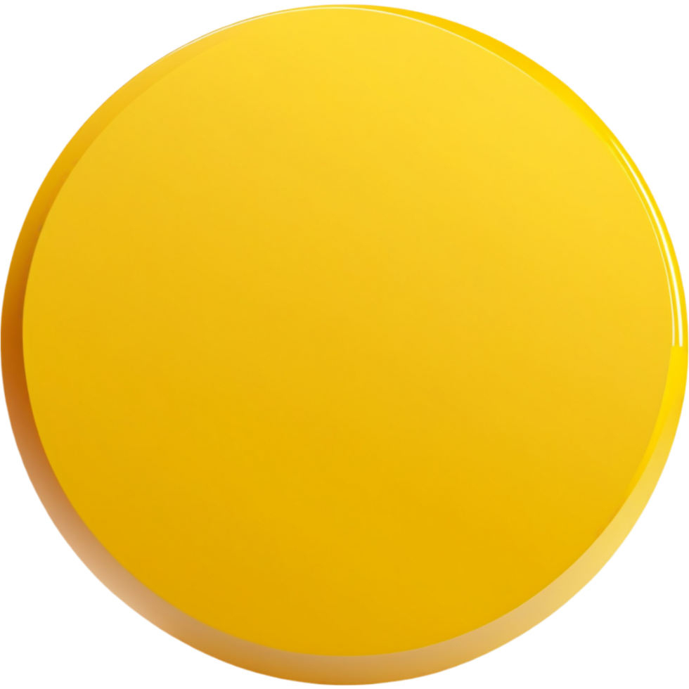 AI generated Glossy circle yellow. AI Generative png