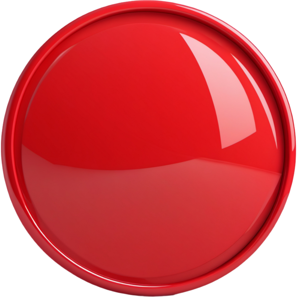 AI generated Glossy circle red. AI Generative png